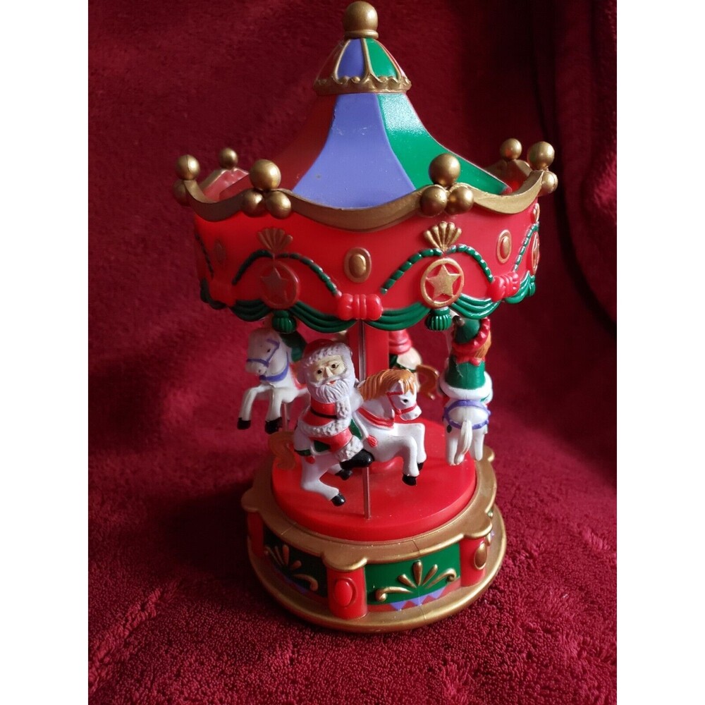 Lit Tabletop Or Under Tree Christmas Carousel